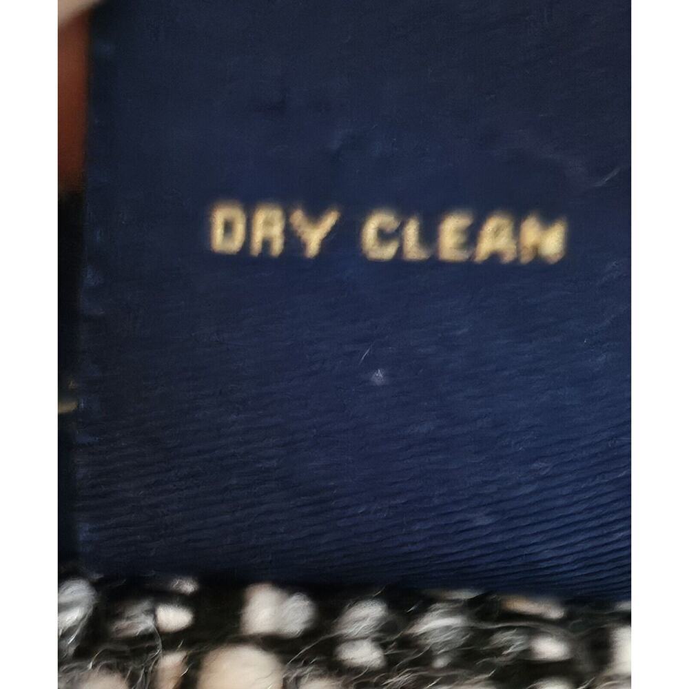 Charter Club Collarless Lined Tweed Jacket, Womans Black and White Size 16 - Picture 4 of 8